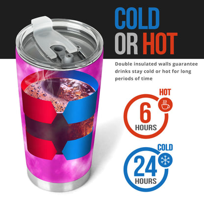 Tie Dye Pink Design Print Tumbler