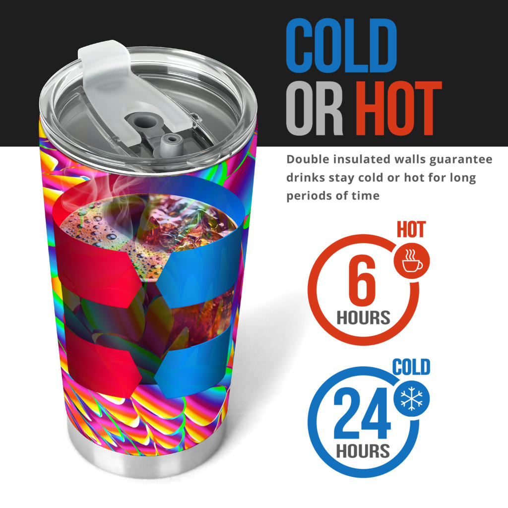 Psychedelic Trippy Pattern Tumbler