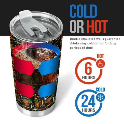 Aloha Hawaii Time Design Themed Print Tumbler