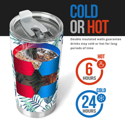 Pattern Tropical Palm Leaves Tumbler