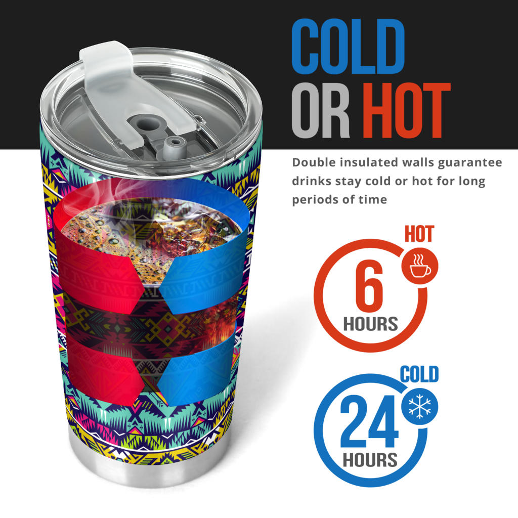 Indian Navajo Color Themed Design Print Tumbler