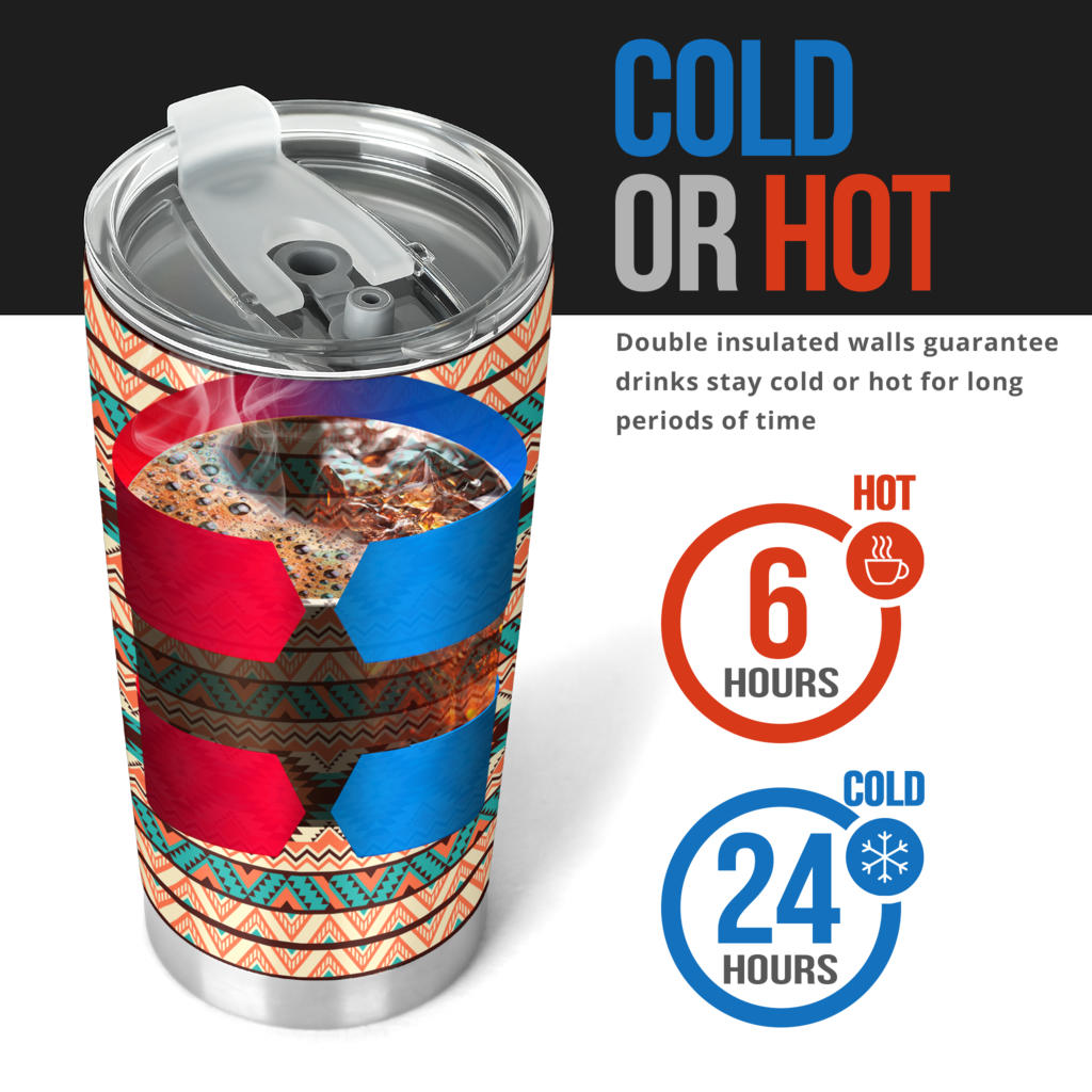 Navajo Western Style Print Pattern Tumbler