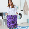 Leopard Purple Skin Print Laundry Basket