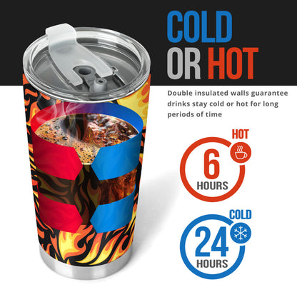 Flame Fire Design Pattern Tumbler