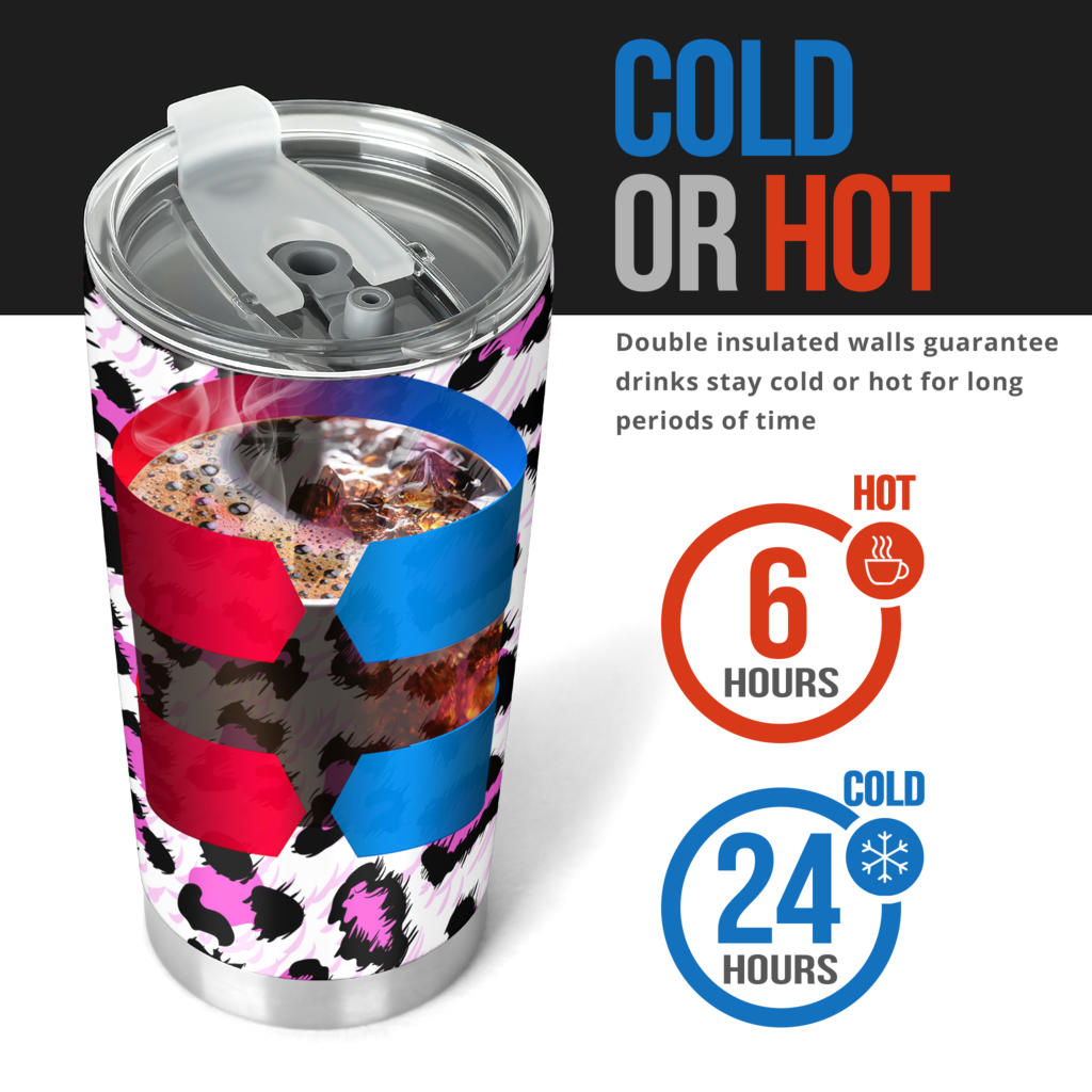 Leopard Pink Skin Print Tumbler