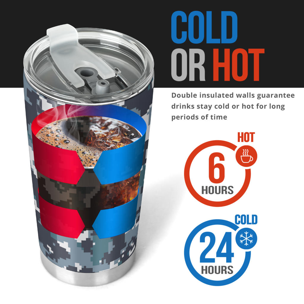 ACU Digital Urban Camouflage Tumbler