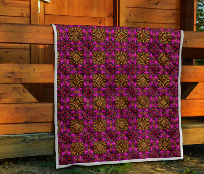 kaleidoscope Abstract Print Design Quilt Bedspread