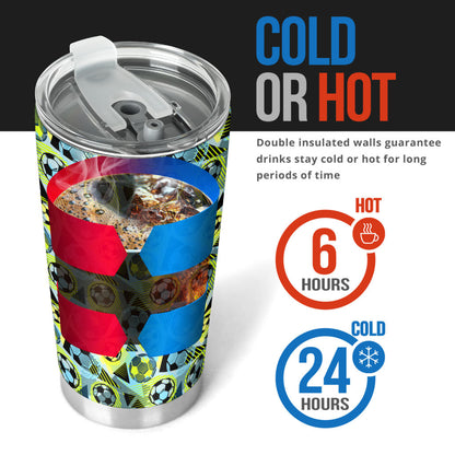 Soccer Ball Themed Print Design Tumbler