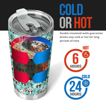 Panda Bear Cute Themed Print Tumbler