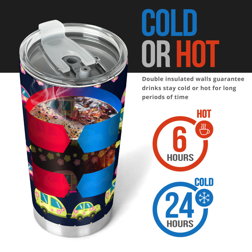 Camper Cute Camping Design No 3 Print Tumbler