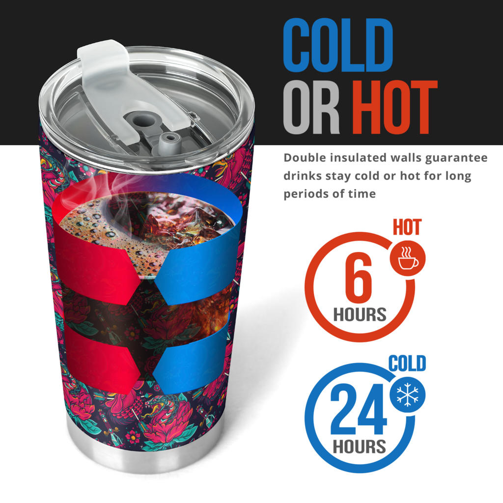 Old School Tattoo Print Tumbler