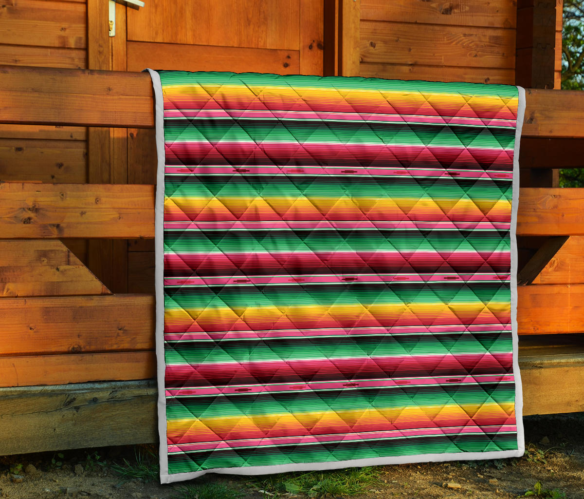 Mexican Blanket Classic Print Pattern Quilt Bedspread