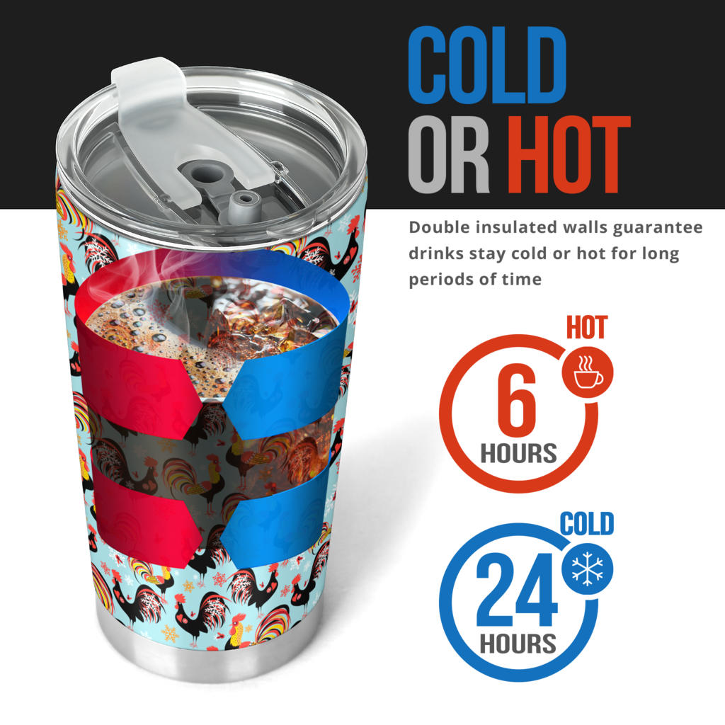 Rooster Themed Design Tumbler