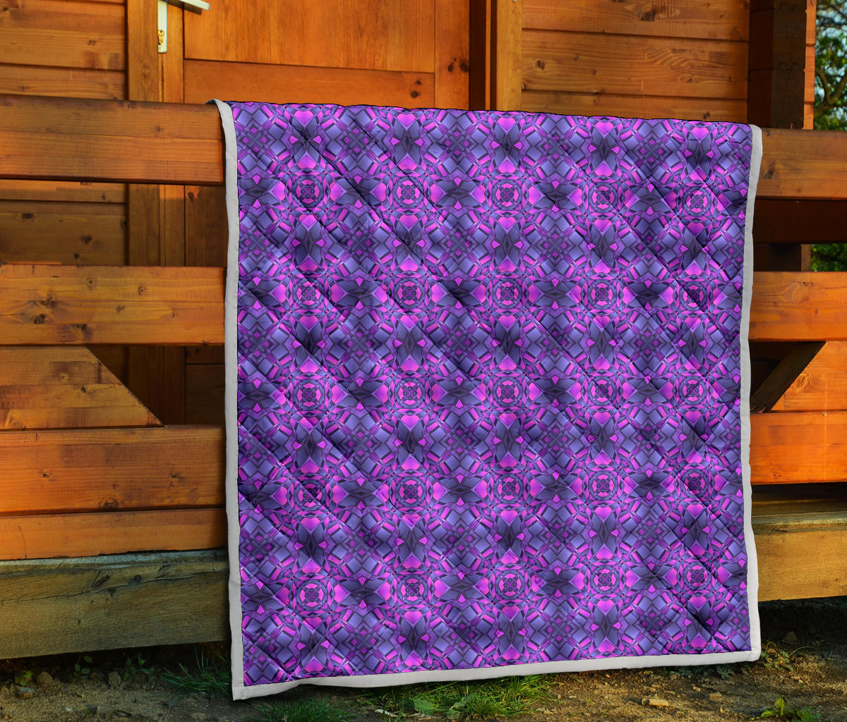 kaleidoscope Pattern Print Design Quilt Bedspread