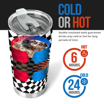 Checkered Flag Optical illusion Tumbler
