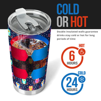 Owl Cute Themed Design Print Tumbler