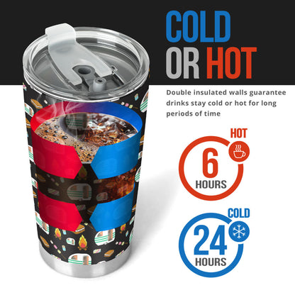 Camper marshmallow Camping Design Print Tumbler