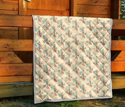 Mermaid Girl With Fish Design Print Quilt Bedspread