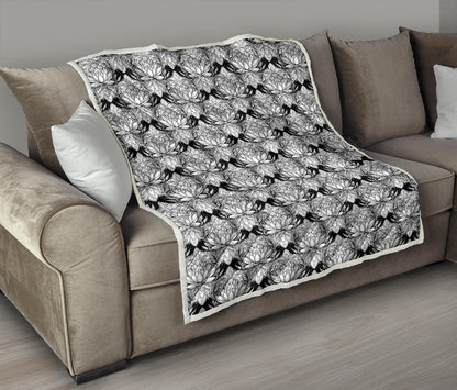 Lotus Mandala Print Pattern Quilt Bedspread