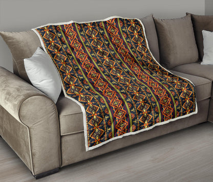 Kente Classic Design African Print Quilt Bedspread