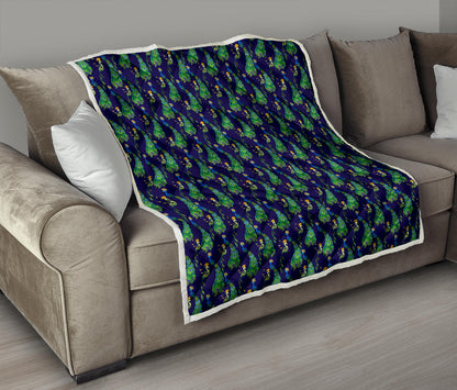 Peacock Art Design Print Quilt Bedspread