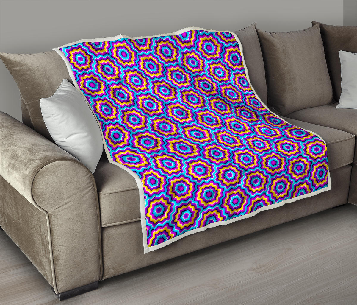 Optical illusion Techno Movement Quilt Bedspread