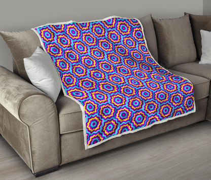 Optical illusion Techno Movement Quilt Bedspread