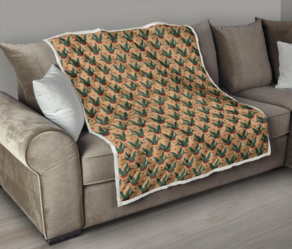 Old School Tattoo Swallow Design Quilt Bedspread