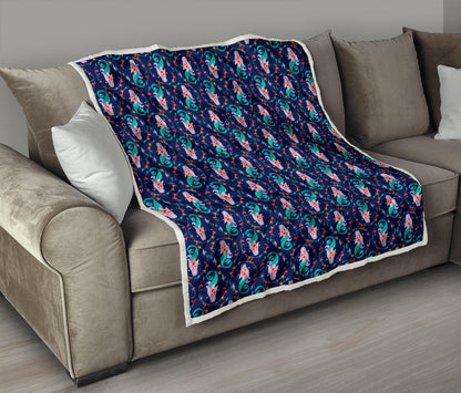 Mermaid Girl Cute Design Print Quilt Bedspread