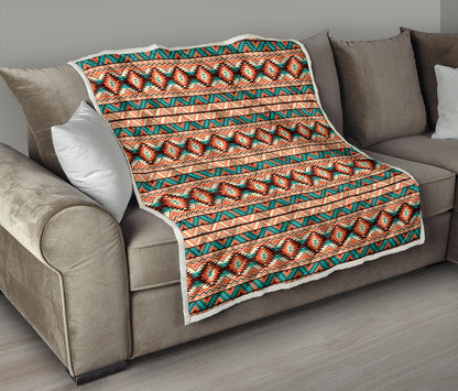 Navajo Western Style Print Pattern Quilt Bedspread