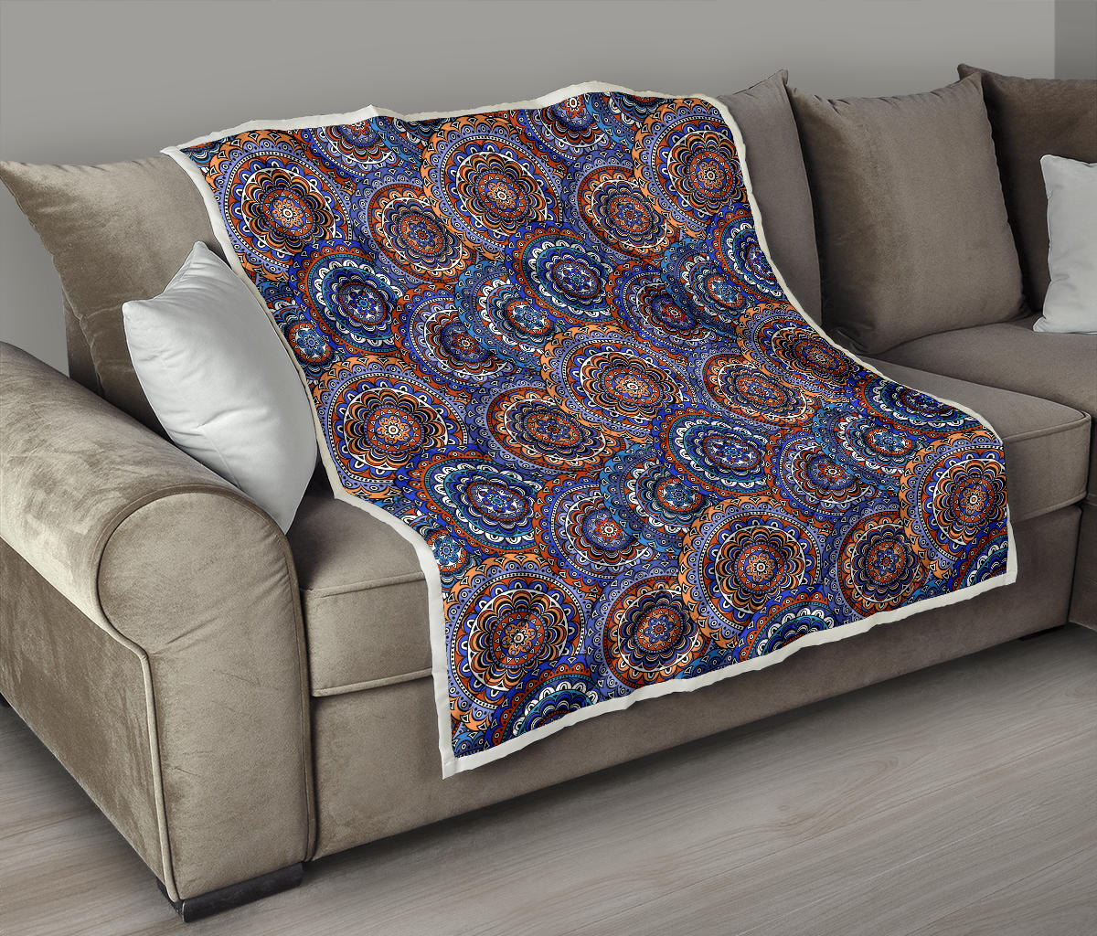 Mandala Boho Chic Design Print Quilt Bedspread