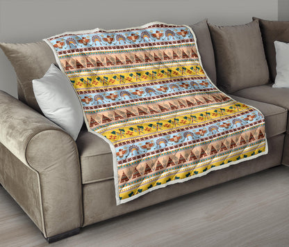 Native American Pattern Design Print Quilt Bedspread
