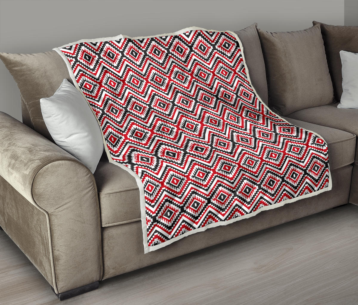Native American Themed Tribal Print Quilt Bedspread