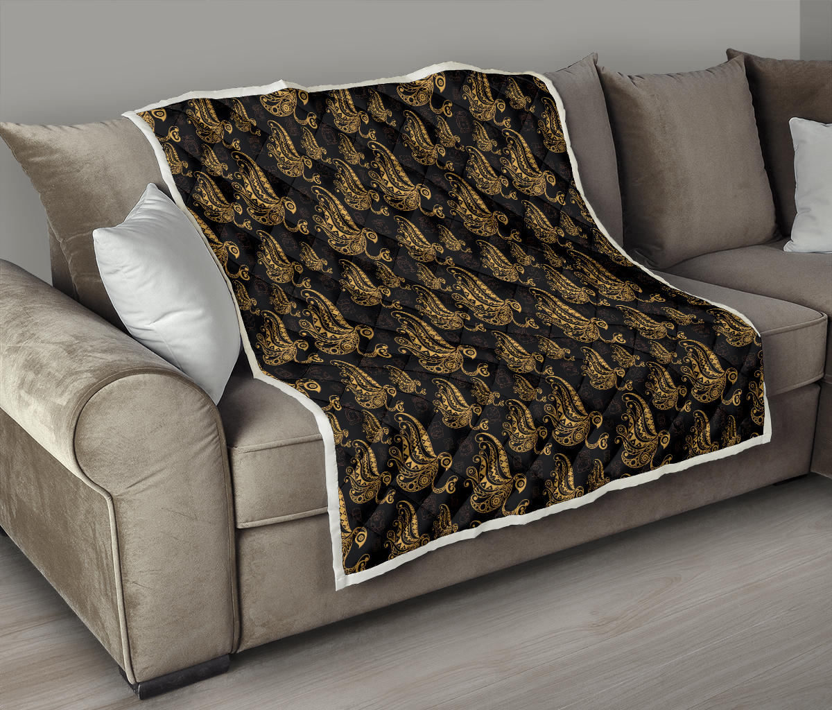 Owl Tribal Polynesian Design Print Quilt Bedspread