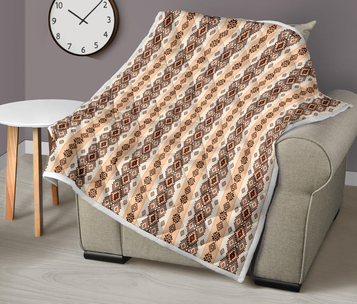 Native Classic Pattern Print Quilt Bedspread