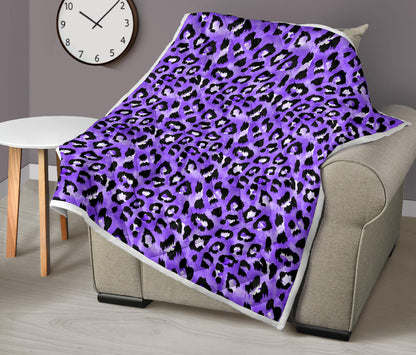 Leopard Purple Skin Print Quilt Bedspread