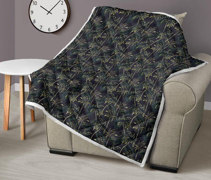 Palm Tree Background Design Print Quilt Bedspread