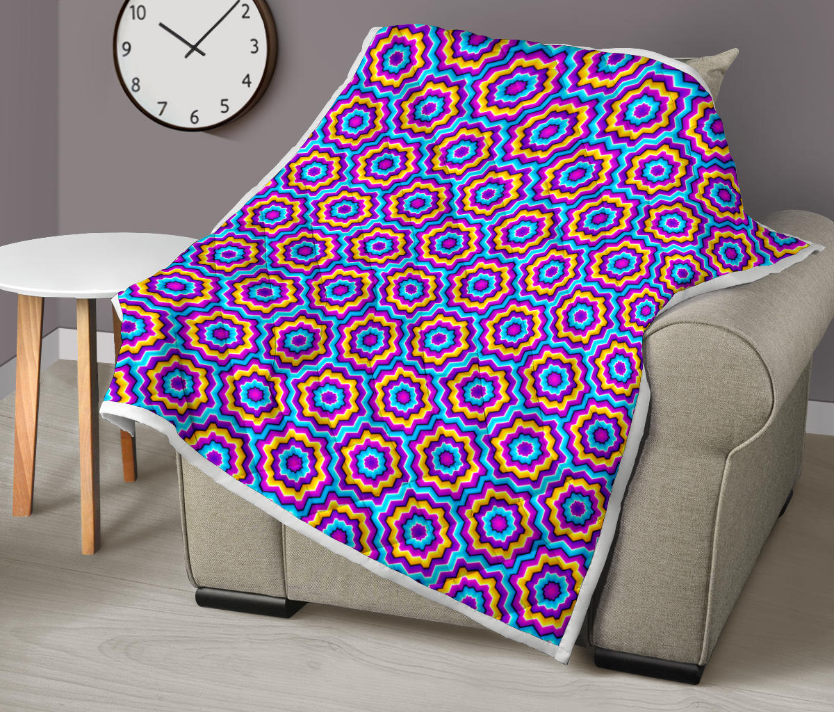 Optical illusion Techno Movement Quilt Bedspread