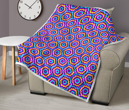 Optical illusion Techno Movement Quilt Bedspread