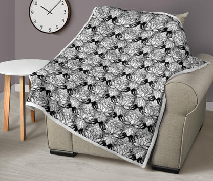 Lotus Mandala Print Pattern Quilt Bedspread