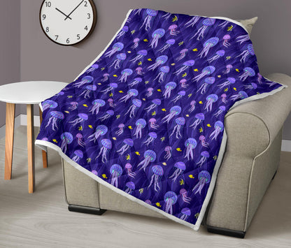 Jellyfish Style Print Quilt Bedspread