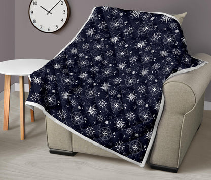 Nautical Sky Design Themed Print Quilt Bedspread