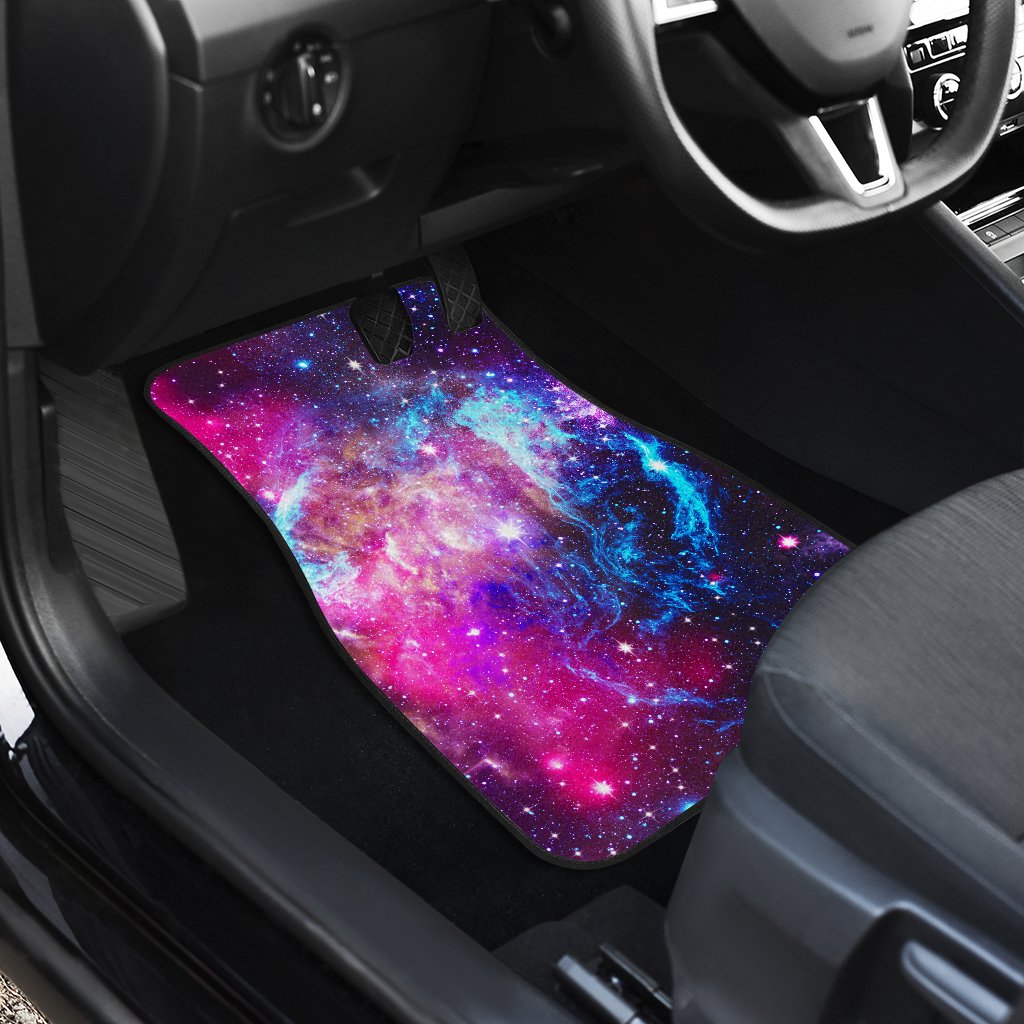 Galaxy Night Purple Space Print Car Floor Mats