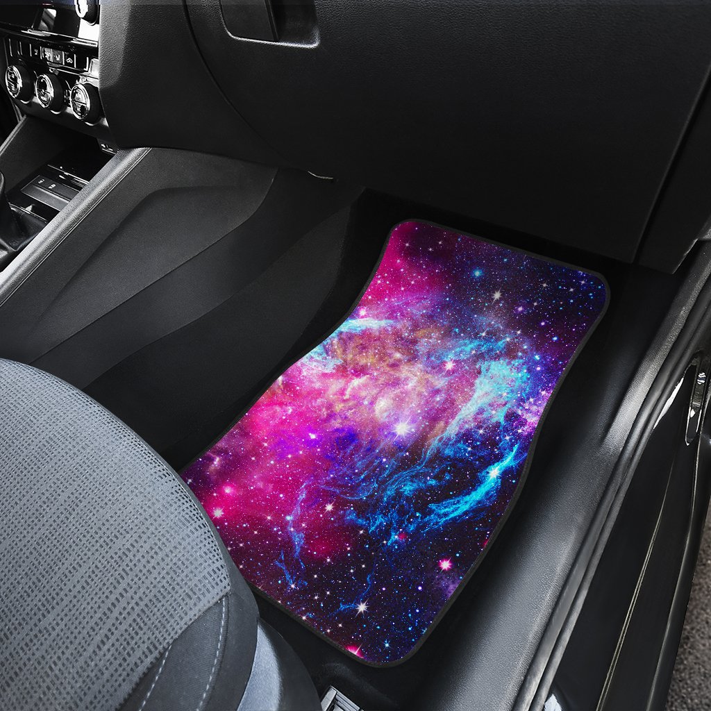 Galaxy Night Purple Space Print Car Floor Mats