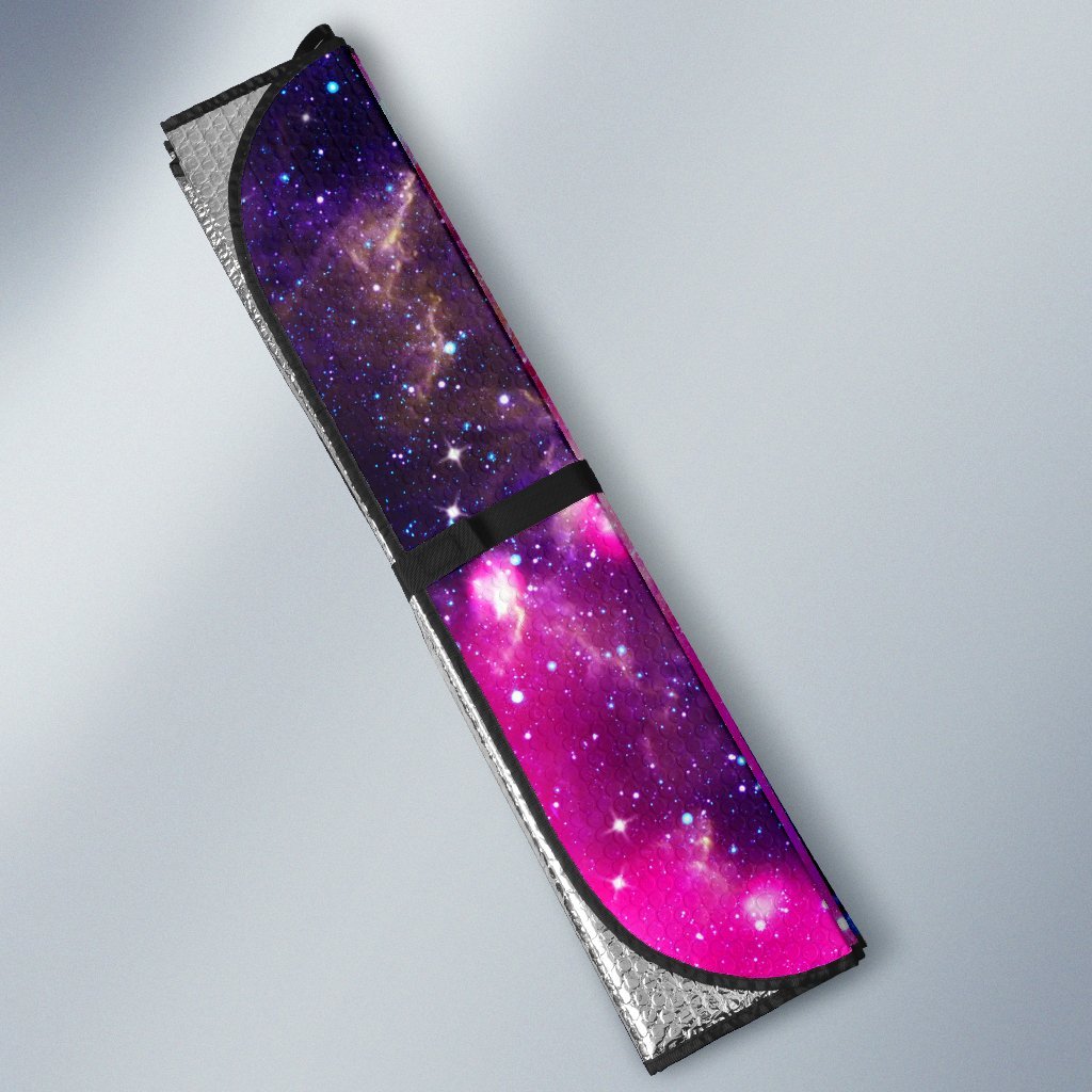 Galaxy Night Purple Space Print Car Sun Shade For Windshield