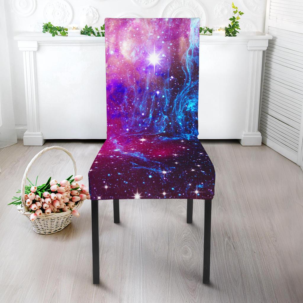 Galaxy Night Purple Space Print Dinning Chair Slipper-JTAMIGO.COM