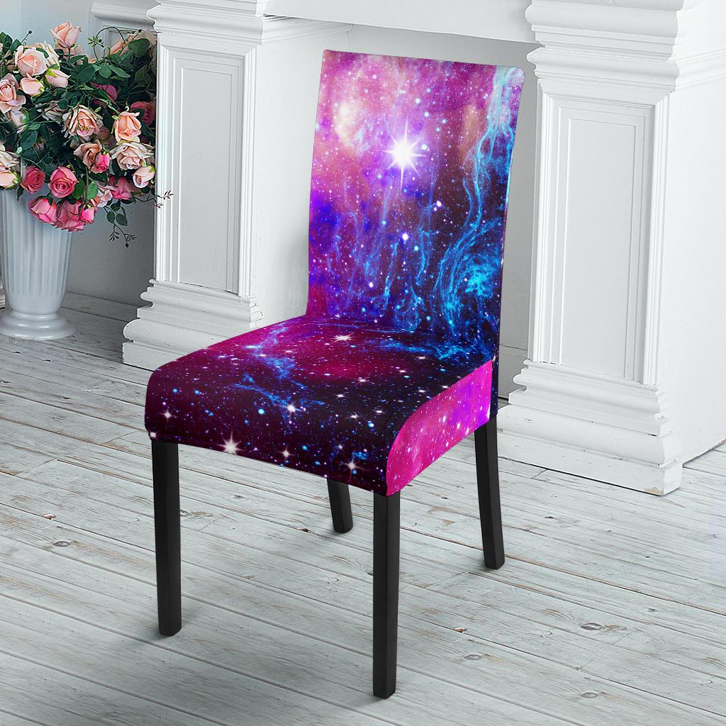 Galaxy Night Purple Space Print Dinning Chair Slipper-JTAMIGO.COM