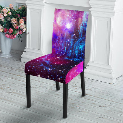 Galaxy Night Purple Space Print Dinning Chair Slipper-JTAMIGO.COM