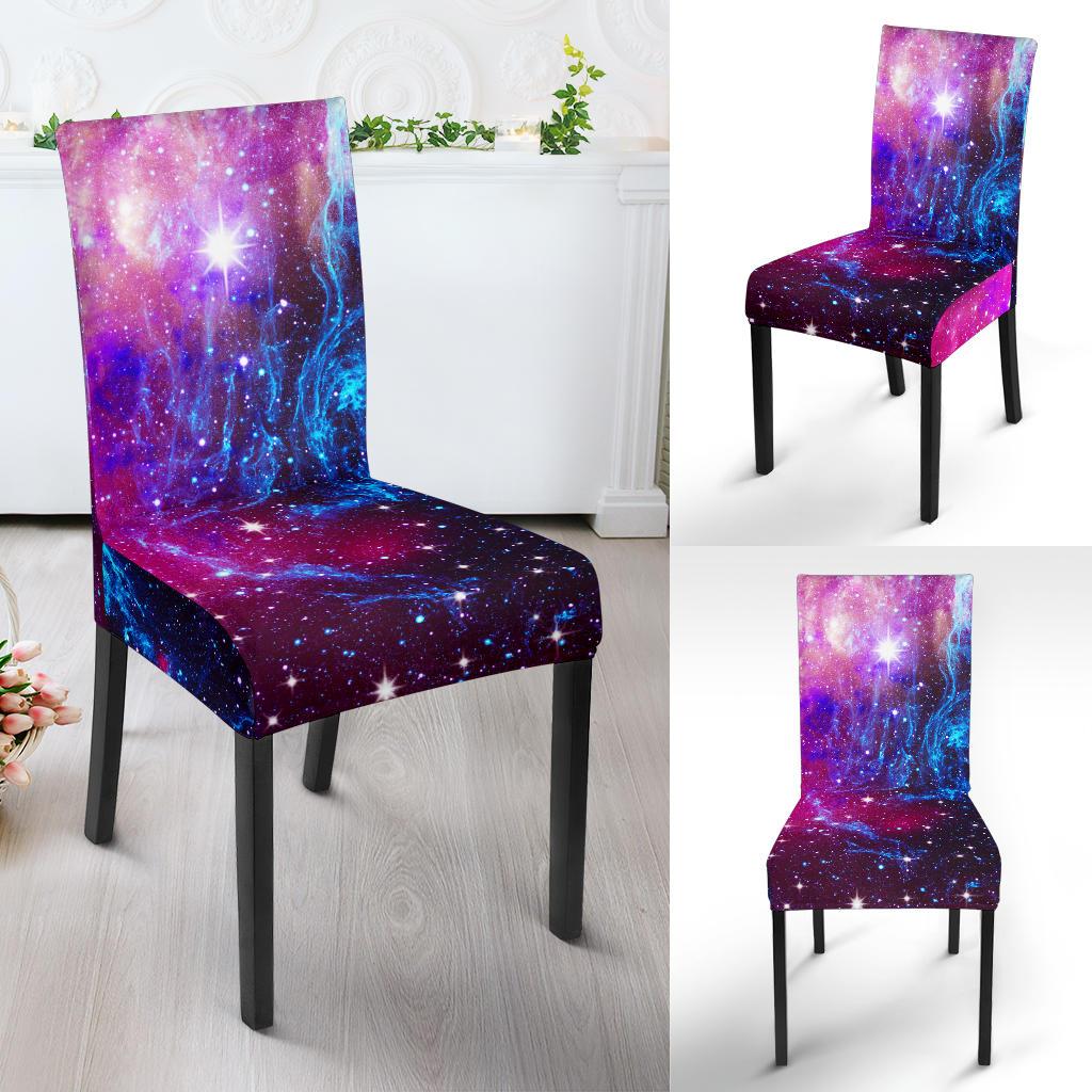 Galaxy Night Purple Space Print Dinning Chair Slipper-JTAMIGO.COM