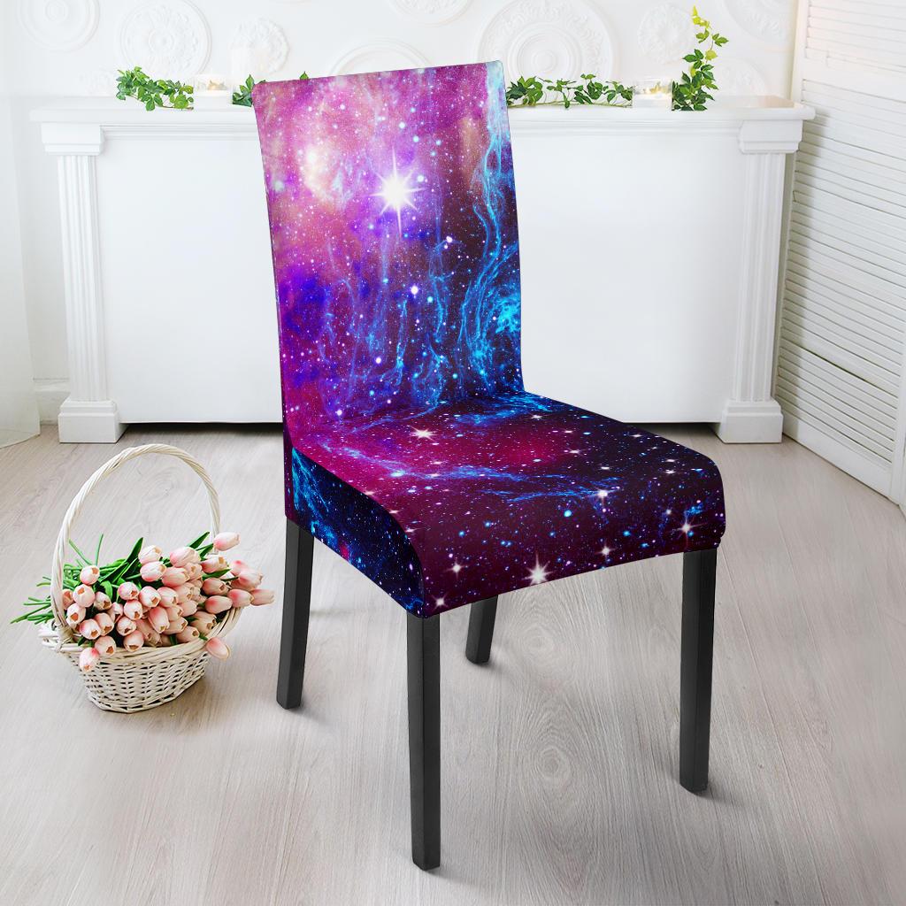 Galaxy Night Purple Space Print Dinning Chair Slipper-JTAMIGO.COM